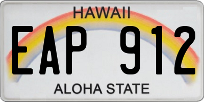 HI license plate EAP912