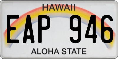 HI license plate EAP946