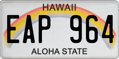 HI license plate EAP964