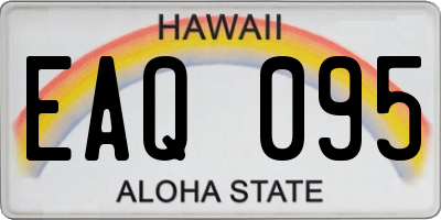 HI license plate EAQ095