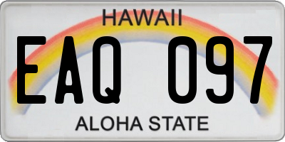 HI license plate EAQ097