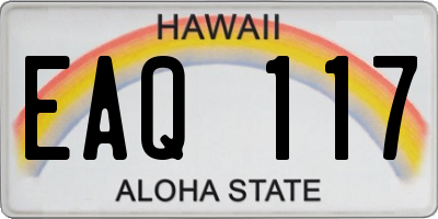 HI license plate EAQ117