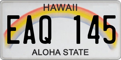HI license plate EAQ145