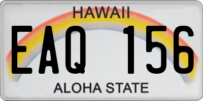 HI license plate EAQ156