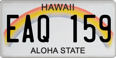 HI license plate EAQ159