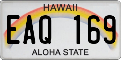 HI license plate EAQ169