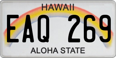 HI license plate EAQ269