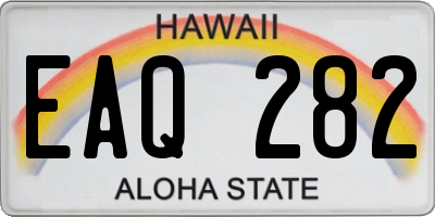 HI license plate EAQ282