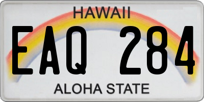HI license plate EAQ284