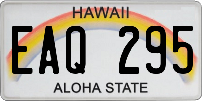 HI license plate EAQ295