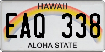 HI license plate EAQ338