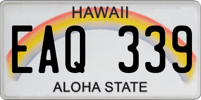 HI license plate EAQ339