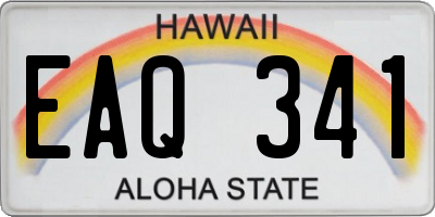 HI license plate EAQ341