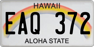 HI license plate EAQ372