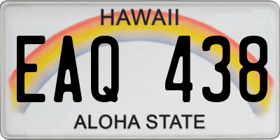 HI license plate EAQ438