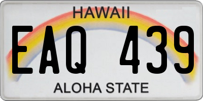 HI license plate EAQ439