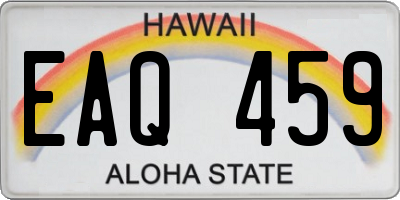 HI license plate EAQ459