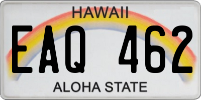 HI license plate EAQ462