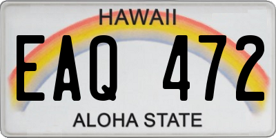 HI license plate EAQ472