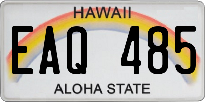 HI license plate EAQ485