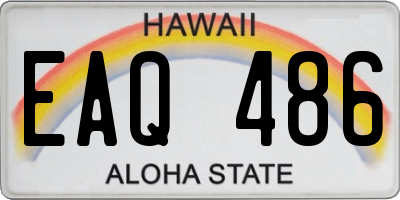 HI license plate EAQ486