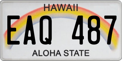 HI license plate EAQ487