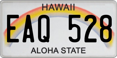 HI license plate EAQ528