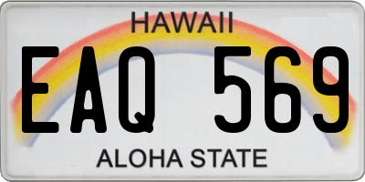 HI license plate EAQ569