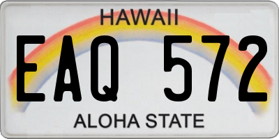 HI license plate EAQ572