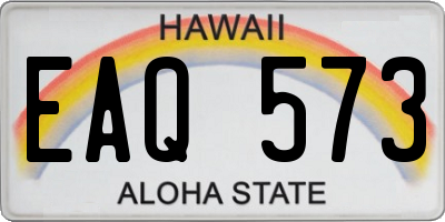 HI license plate EAQ573