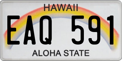 HI license plate EAQ591