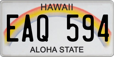 HI license plate EAQ594