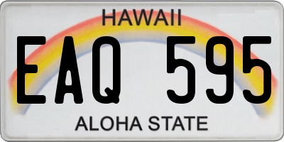 HI license plate EAQ595