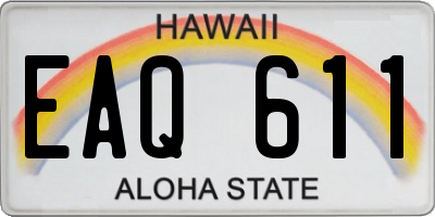 HI license plate EAQ611