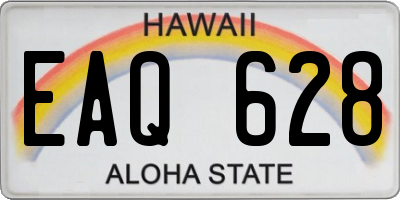 HI license plate EAQ628