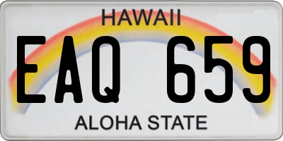 HI license plate EAQ659