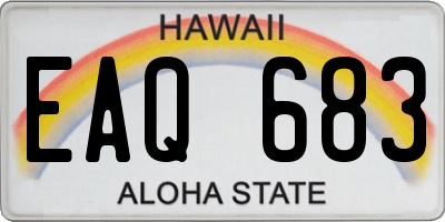 HI license plate EAQ683