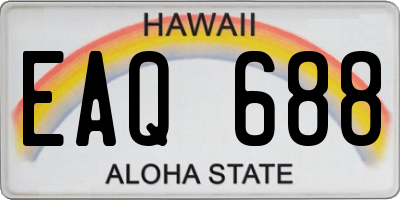HI license plate EAQ688