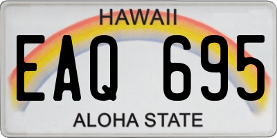 HI license plate EAQ695