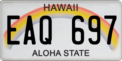 HI license plate EAQ697