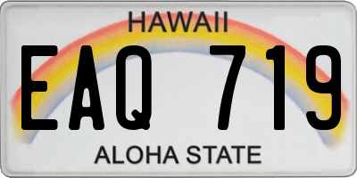 HI license plate EAQ719