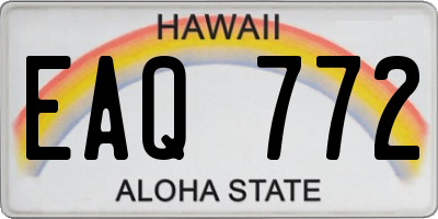 HI license plate EAQ772