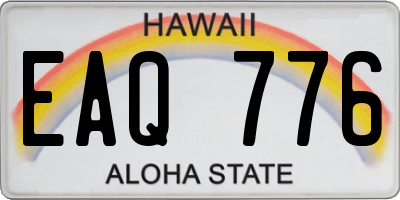 HI license plate EAQ776