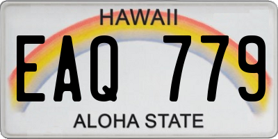 HI license plate EAQ779