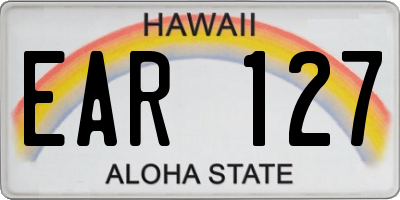 HI license plate EAR127