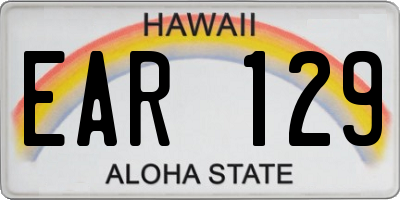 HI license plate EAR129