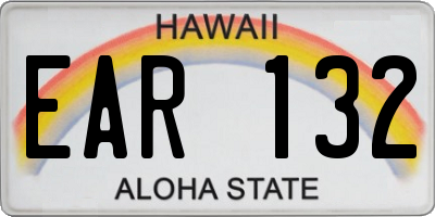 HI license plate EAR132