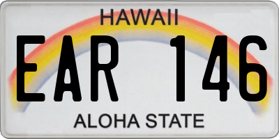 HI license plate EAR146