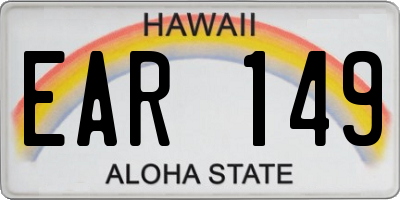 HI license plate EAR149