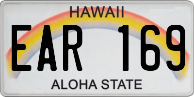 HI license plate EAR169